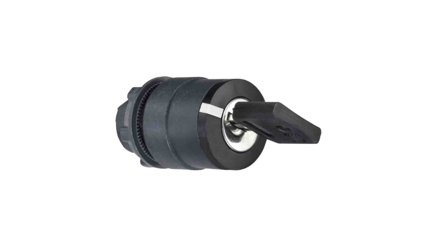 Testa selettore Schneider Electric ZB5, 2 posizioni, diametro foro 22mm, attivazione a molla, protezione IP67/IP69K.