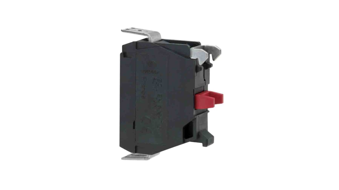 Blocco contatti Schneider Electric ZBE1026P3, 1 N/C con LED verde, progettato per ambienti polverosi, IP20.