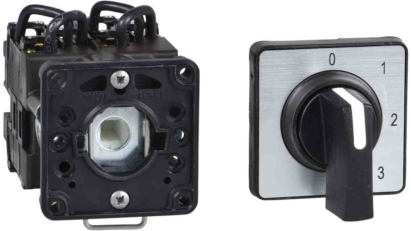 Interruttore a camma Schneider Electric Harmony K, 1 polo, 4 posizioni, corrente massima 12A, conforme a EN 60947-3.