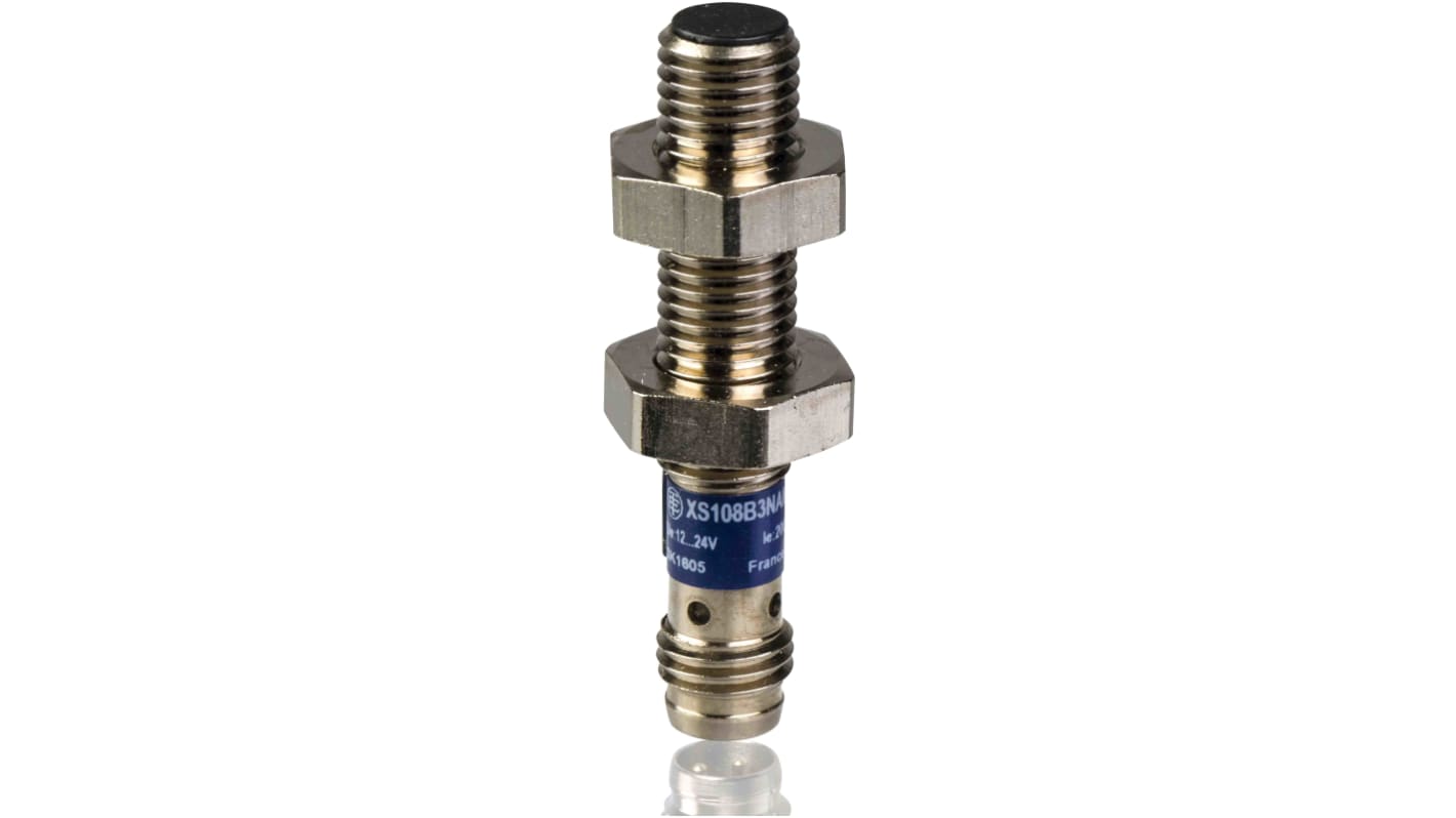 Sensore di prossimità cilindrico Telemecanique XS508B1PBM8, PNP, rilevamento 1,5 mm, 24 V c.c. - Ideale per ambienti industriali, resistente e rapida risposta.