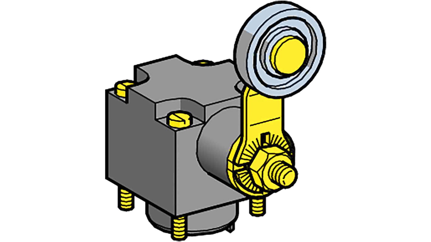 Interruttore di fine corsa Telemecanique Sensors ZCKD34, testa rotativa per applicazioni automatizzate, materiale plastico.