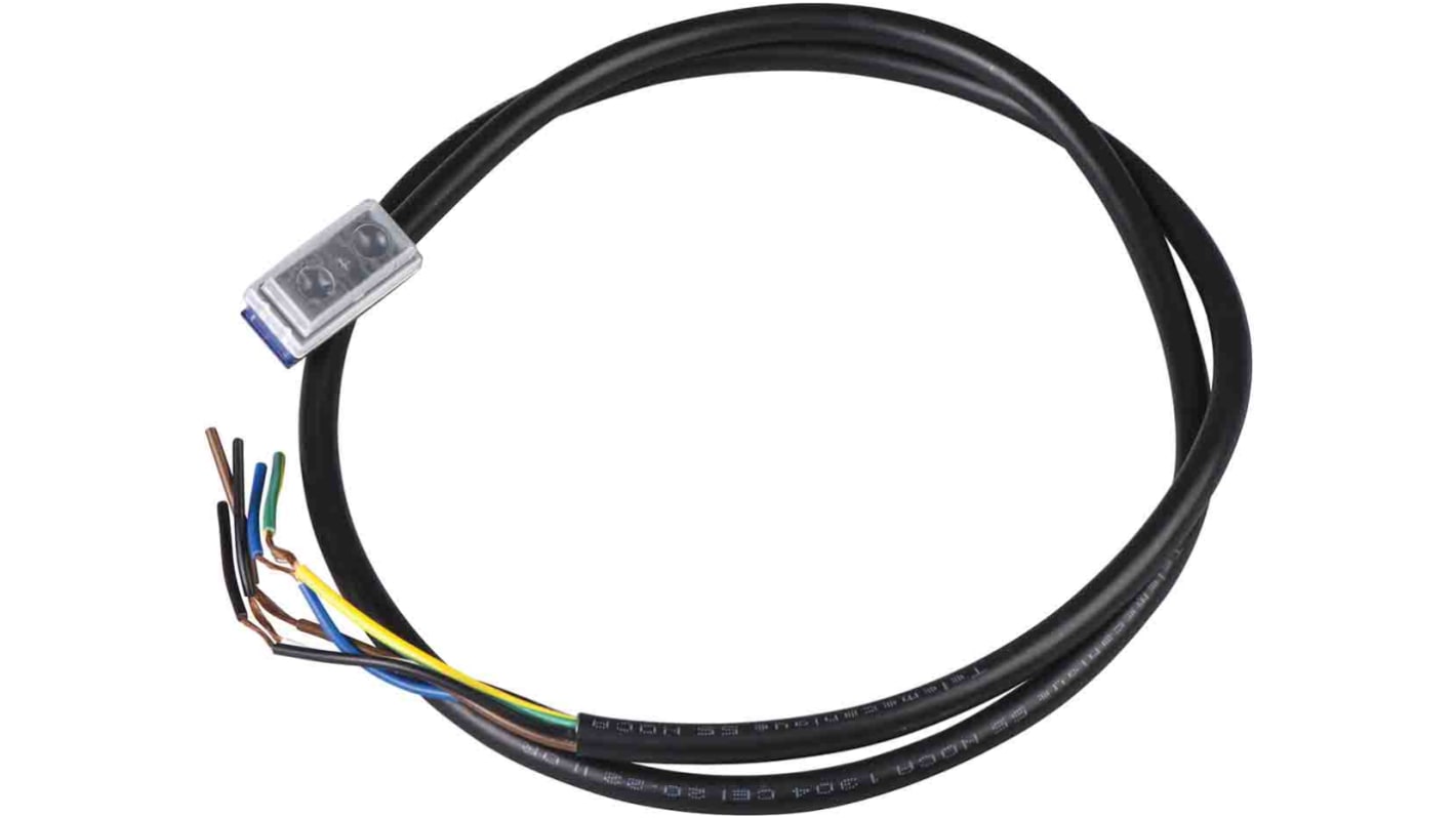 Cavo di connessione precablato Telemecanique Sensors ZCMC39L2 per OsiSense XC. Lunghezza 2m, 2NC + 1NO, senza mercurio, isolamento PvR. Green Premium.