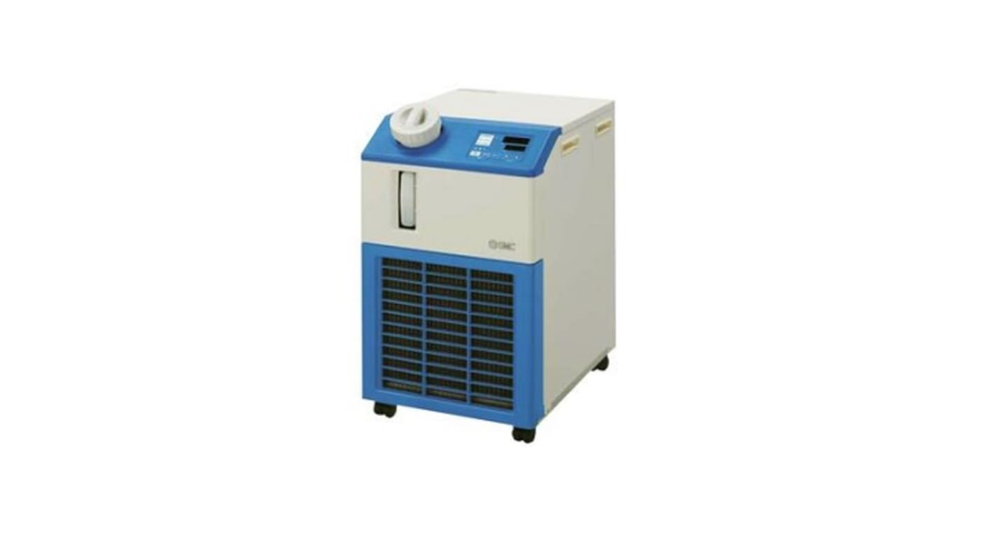 Termochiller SMC HRS024-AF-20, portata 7 L/min, stabilità temperatura ±0,1 °C, raffreddamento fino a 4700 W.
