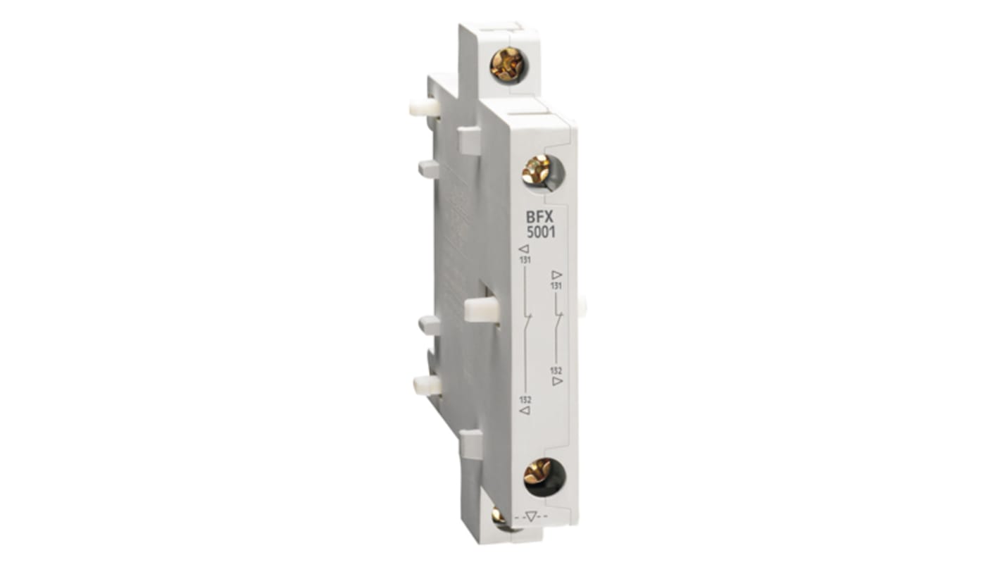 Interblocco meccanico Lovato BFX5001 per contattori serie BF, montaggio laterale, dotato di 2 contatti NC.