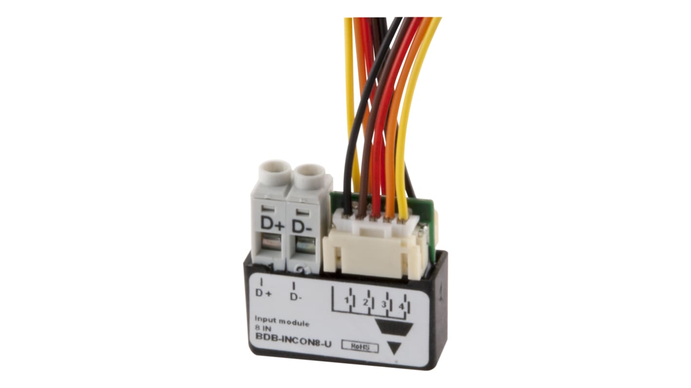 Modulo I/O PLC Carlo Gavazzi BDB-INCON8-U, 8 ingressi per building automation, installazione flessibile in scatola o dietro pulsante.