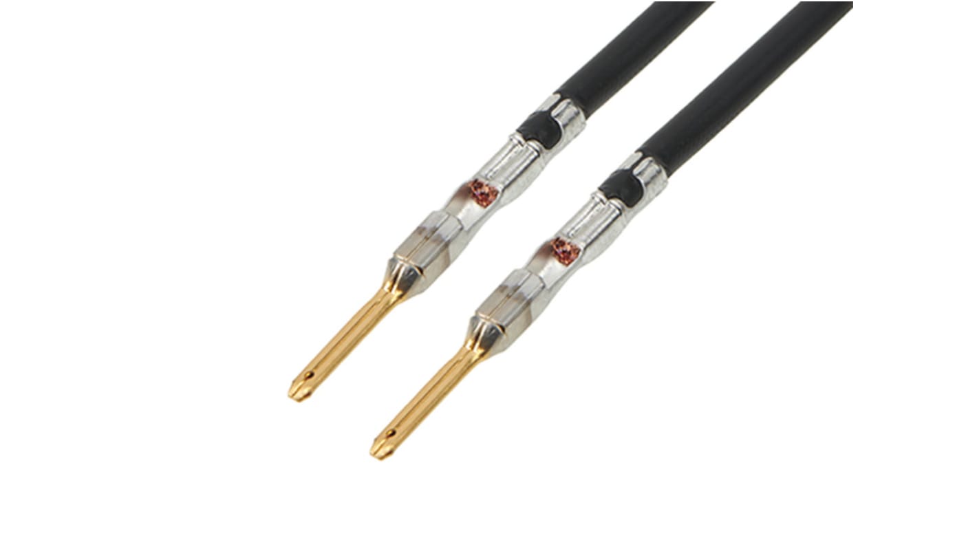 Conduttori pre-crimpati Molex MX150, lunghezza 450mm, configurazione maschio-maschio, testati e registrati UL.