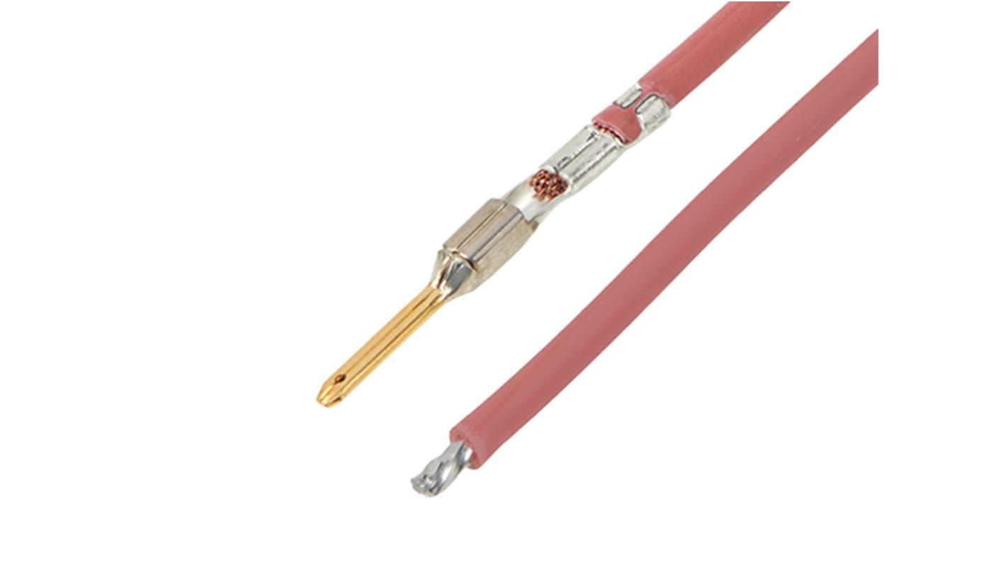 Conduttori pre-crimpati Molex 2163032225, lunghezza 450mm, configurazione maschio-a-pigtail, crimpati su entrambe le estremità.