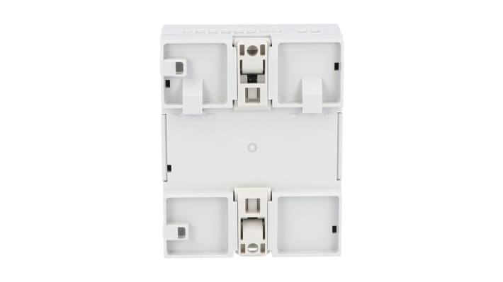 CPU PLC Lovato LRD12RD024, 8 ingressi, 4 uscite relè, montaggio su guida DIN, dimensioni 72 x 90 x 59,6 mm.