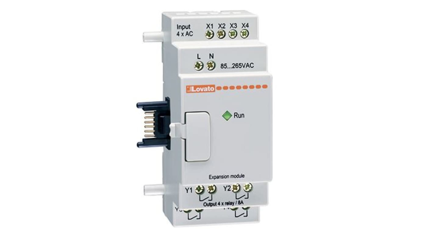 Modulo di espansione Lovato LREP00 per PLC, IP20, comunicazione Modbus RTU RS485, montaggio a vite.
