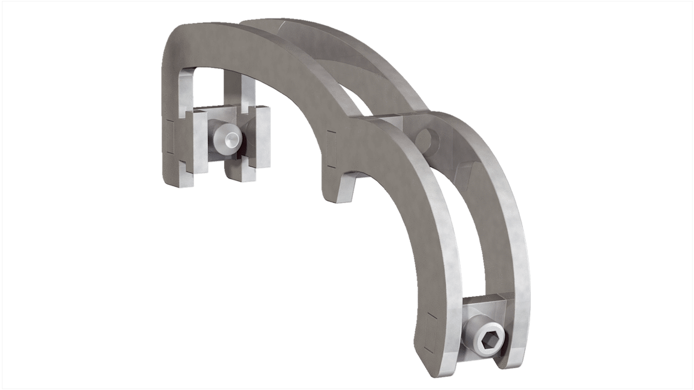 Sick BEF-KHZPF063MPA, staffe in acciaio INOX per sensori cilindro, compatibili con DSBC-63, per montaggio sicuro.