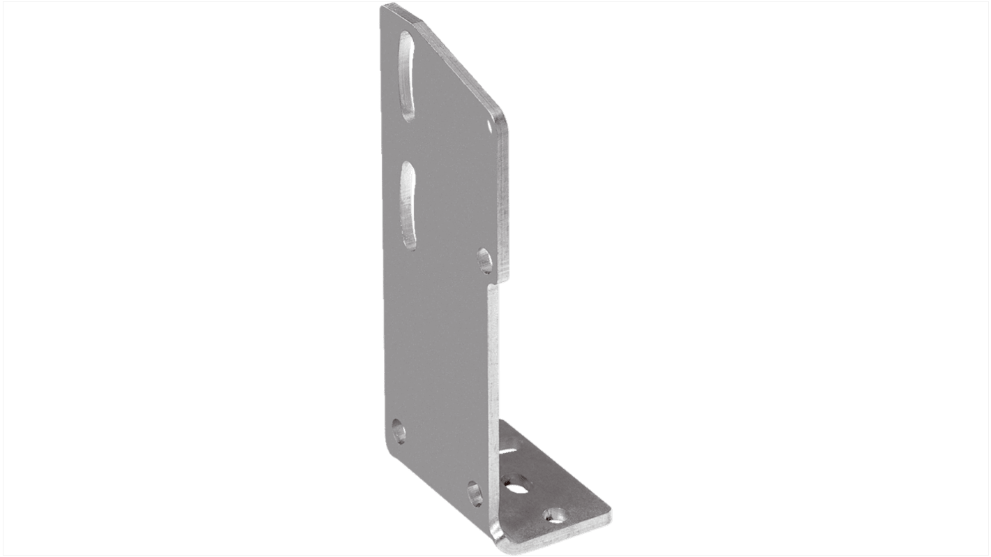 Staffa di montaggio Sick BEF-WN-W24 in acciaio INOX, compatibile con sensori W24-2 e W34 per installazione sicura.