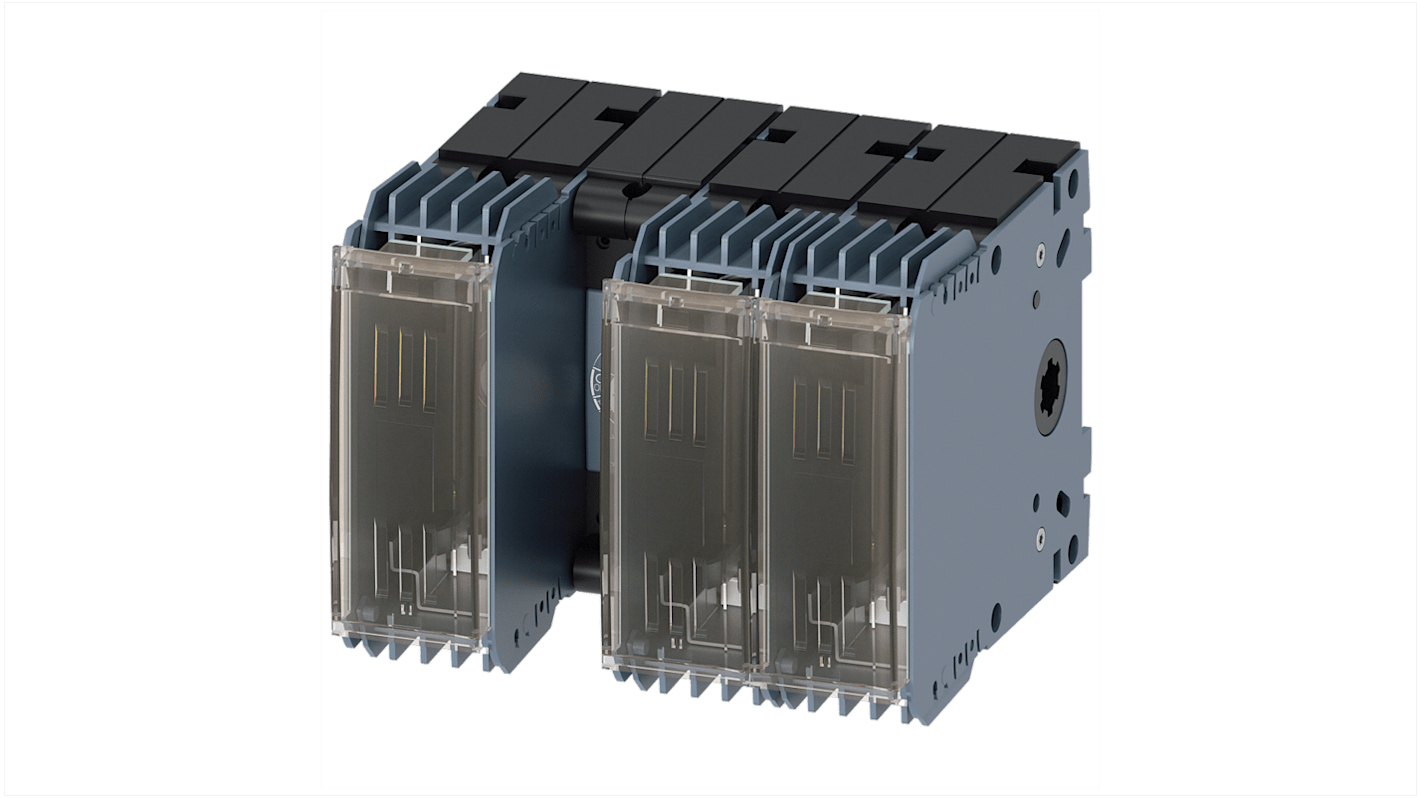 Sezionatore portafusibili Siemens 3KF1306-0MR11, 3 poli, corrente massima 63 A, progettato per protezione e commutazione in infrastrutture elettriche.