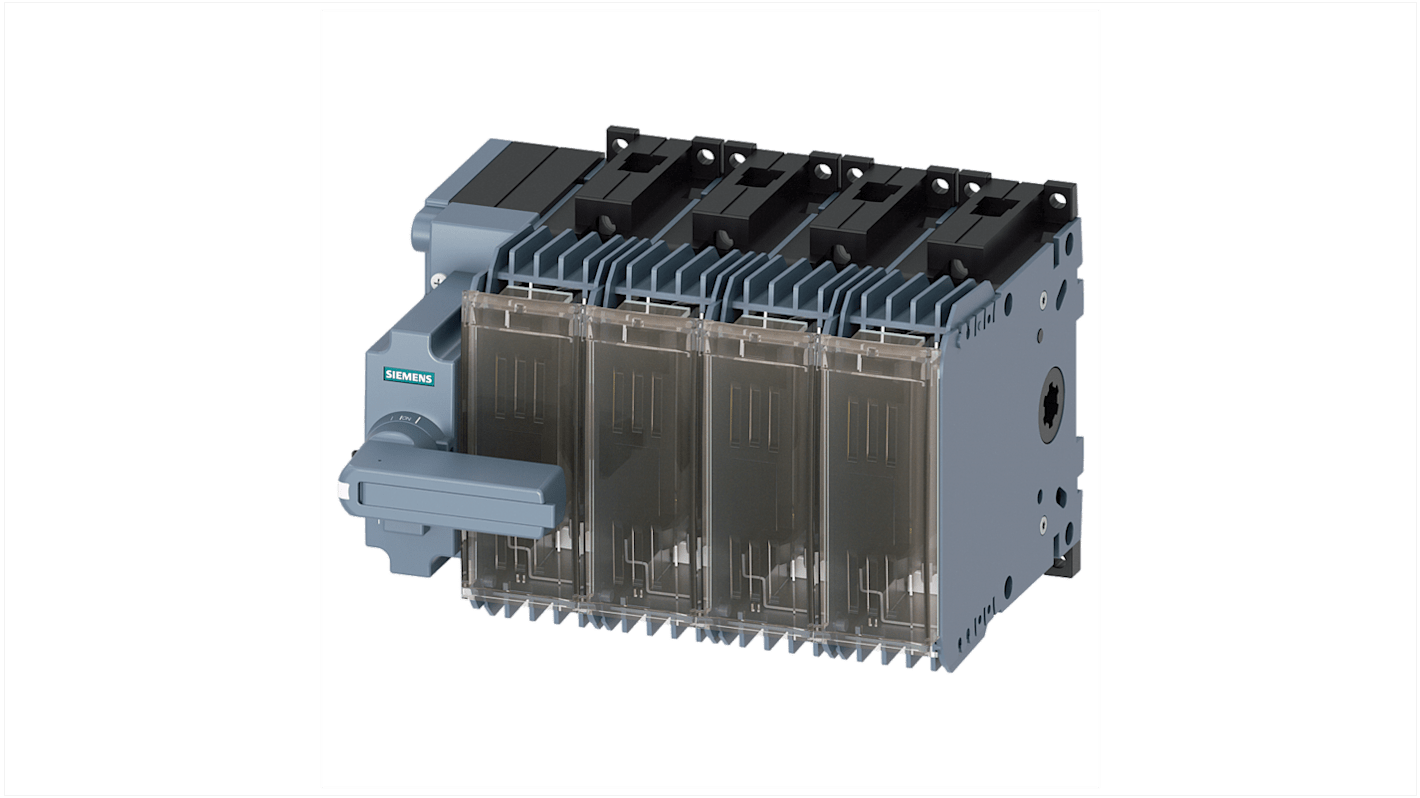 Sezionatore portafusibili Siemens 3KF1406-2LB11, 63 A, 4 poli, per fusibili NH00/NH000, protezione da sovraccarichi.