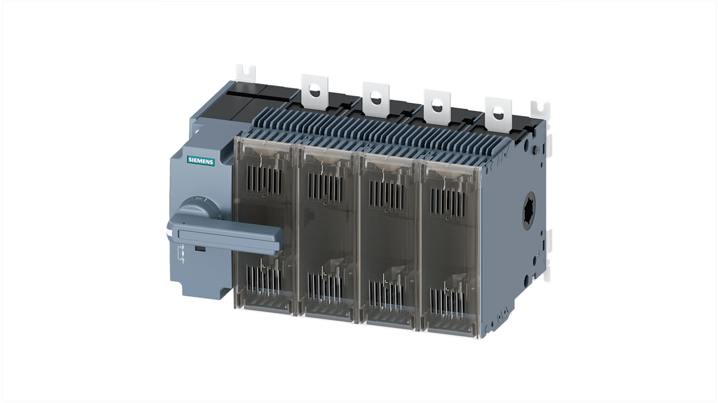 Sezionatore portafusibili Siemens 3KF3425-2LF11, 4 poli, corrente massima 250 A, progettato per fusibili HRC LV.