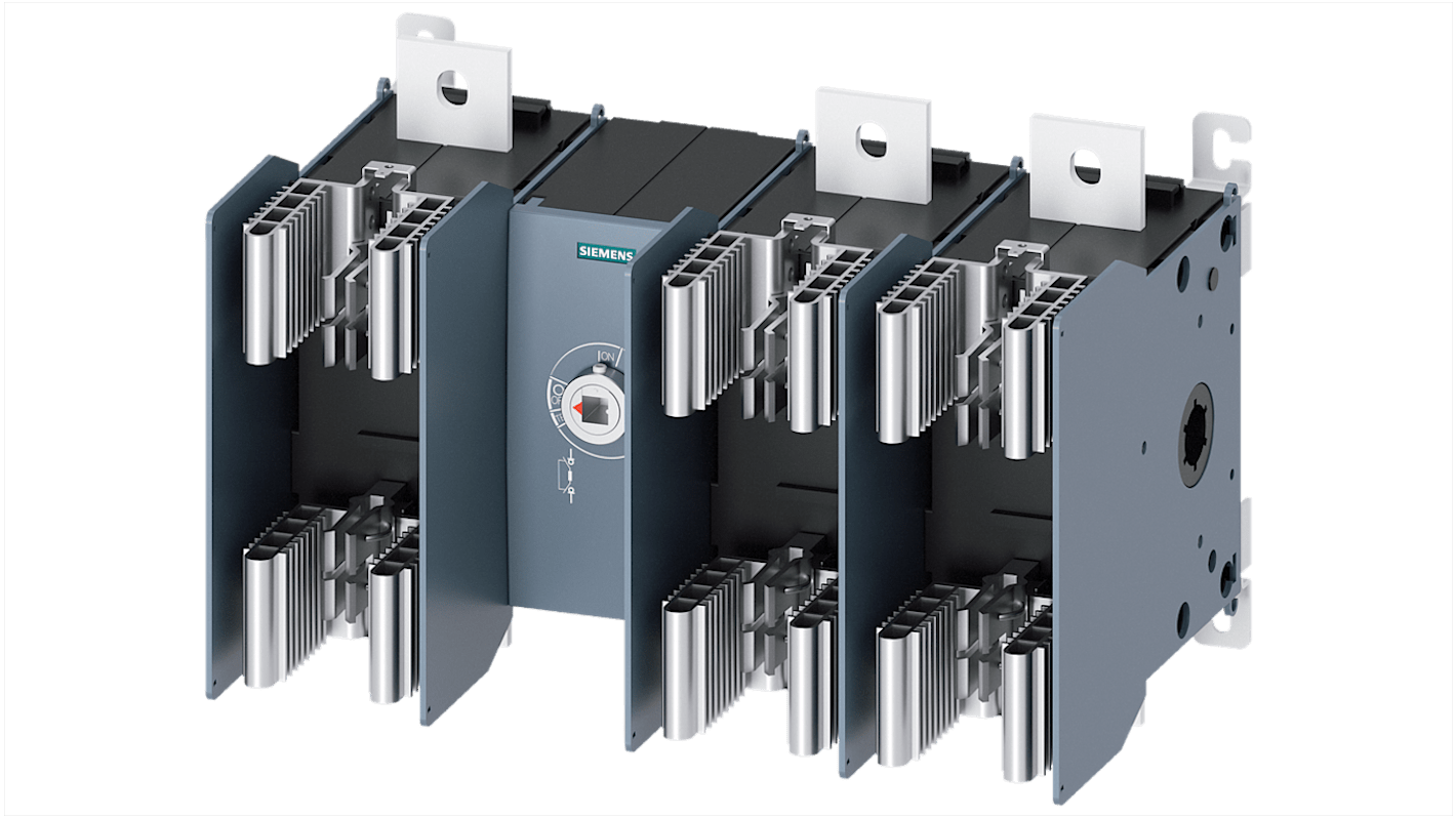 Sezionatore portafusibili Siemens 3KF5380-0MF51, 800 A, 3 poli, compatibile con fusibili NH2 e NH3.