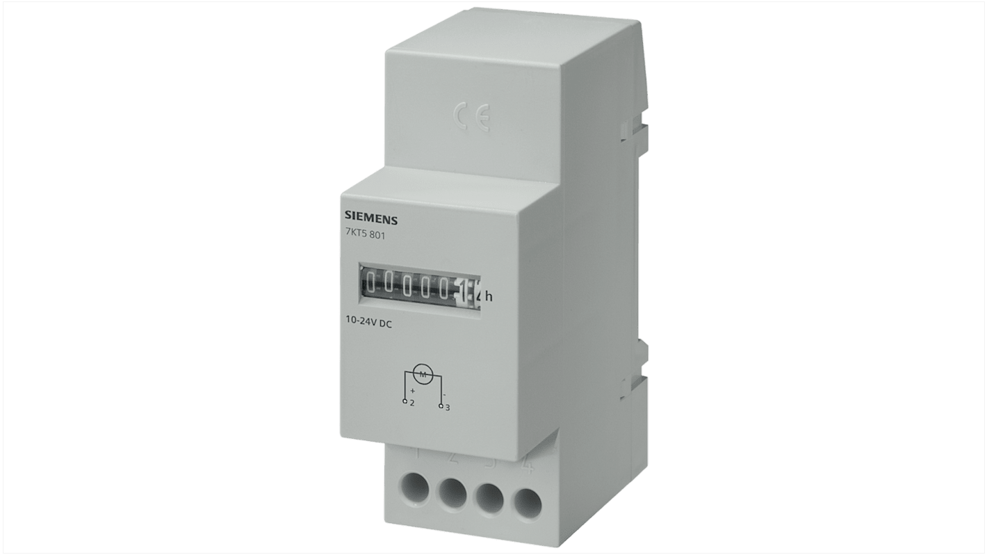 Contatore di impulsi Siemens 7KT5814, 230 V, display meccanico 7 cifre, frequenza 50 Hz, protezione IP20.