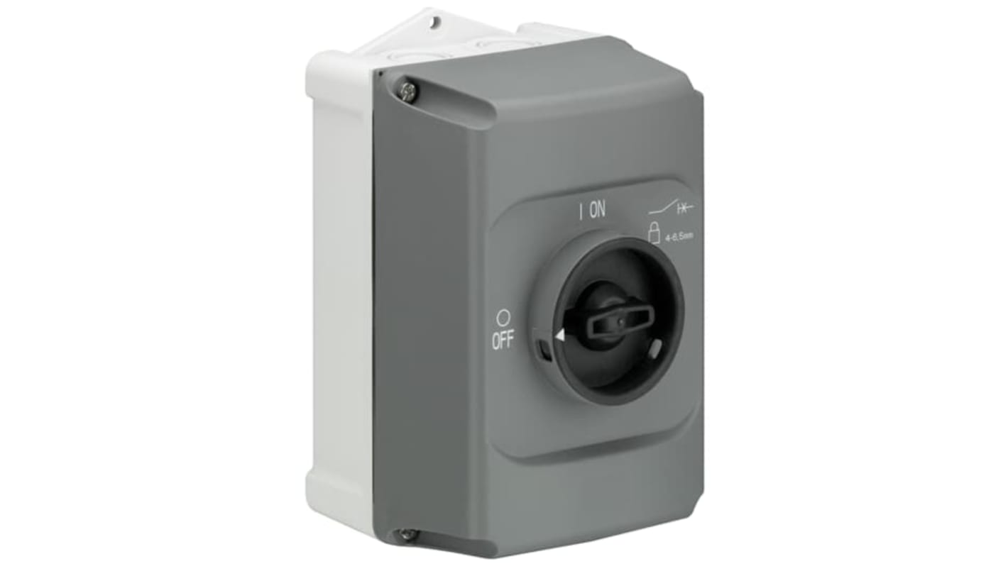 Contenitore ABB Ø 120mm per starter motore manuale, compatibile con MS116/MS132, grado di protezione IP65.