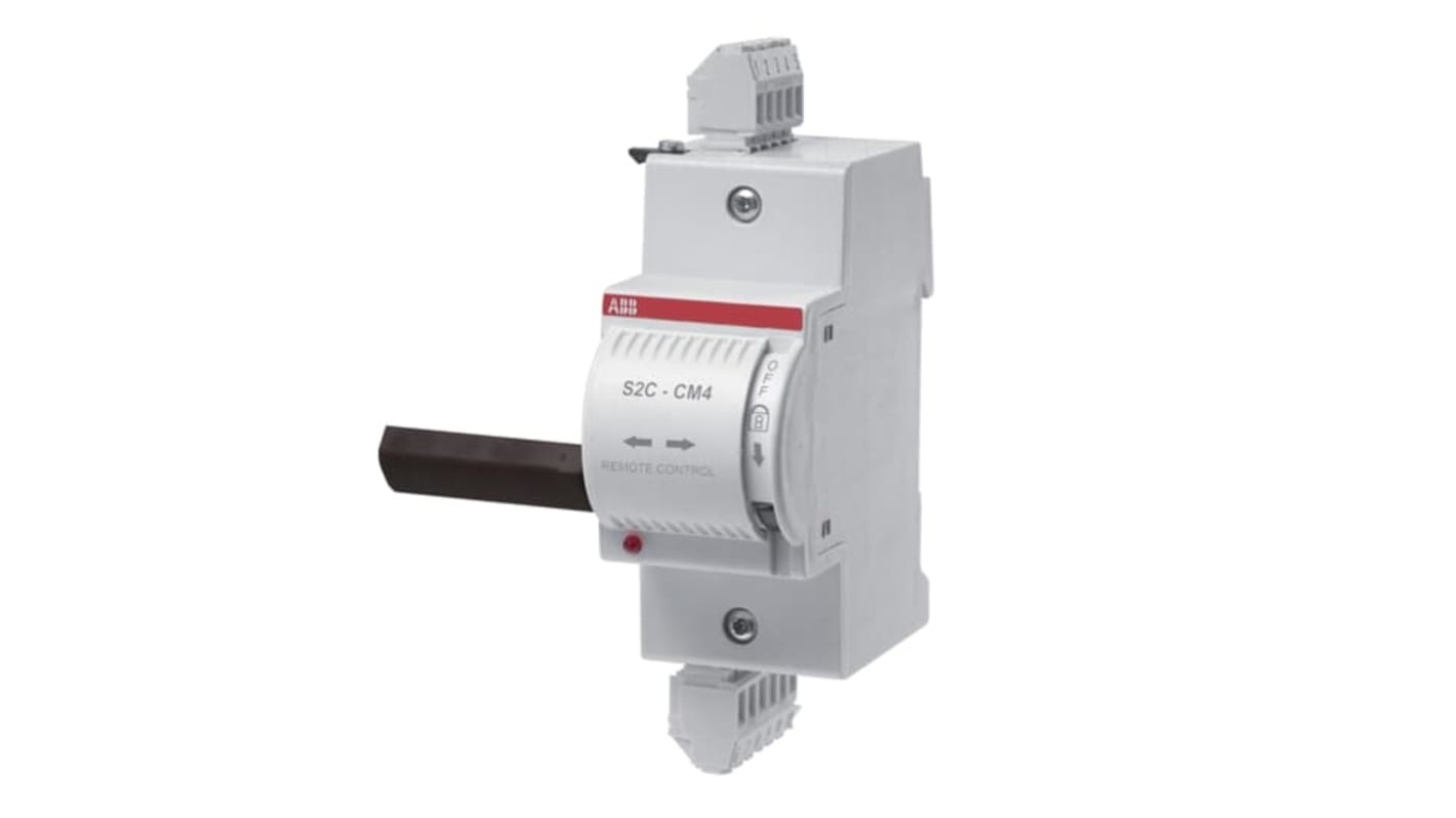 Operatore motore ABB S2C-CM1 per controllo remoto MCB S200, montaggio su guida DIN, codice 2CSS201997R0013.