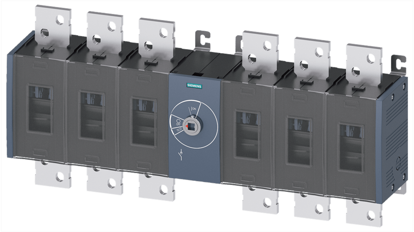 Sezionatore interruttore Siemens 3KD5460-0RE20-0, 6 poli, corrente 1600A, configurazione NO, grado di protezione IP20.