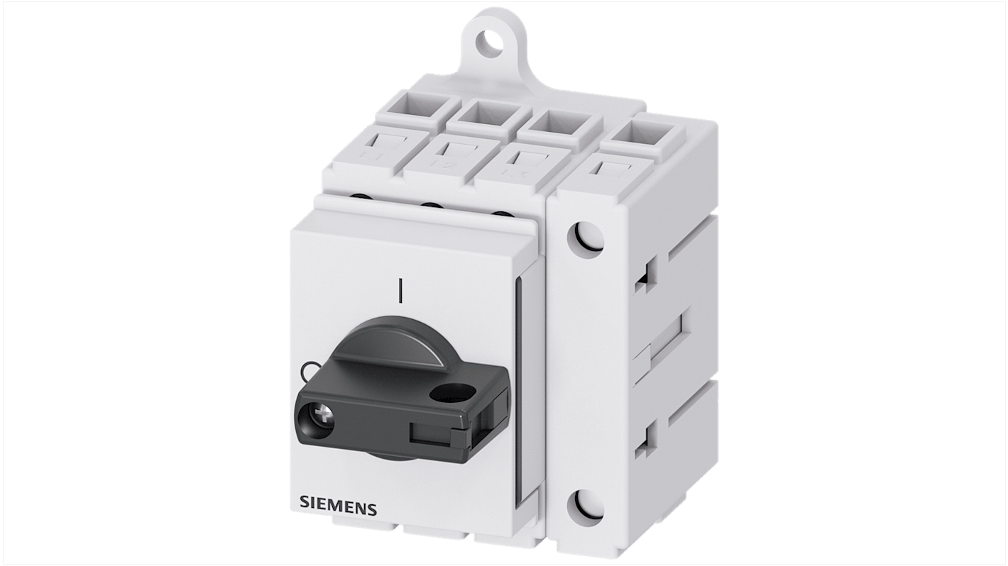 Sezionatore interruttore Siemens SENTRON 3LD3030-0TL11, 4 poli, 16A, IP40, temperatura operativa -25 a 55°C.