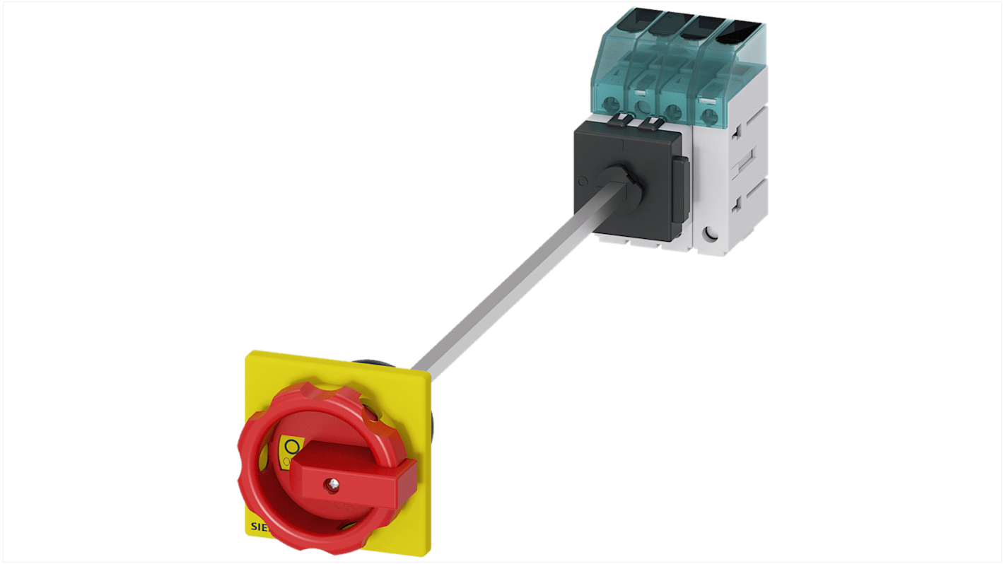 Sezionatore interruttore fusibile Siemens 3LD3048-0TL53, 4 poli, corrente 16A, fusibile RK5, grado di protezione IP40.