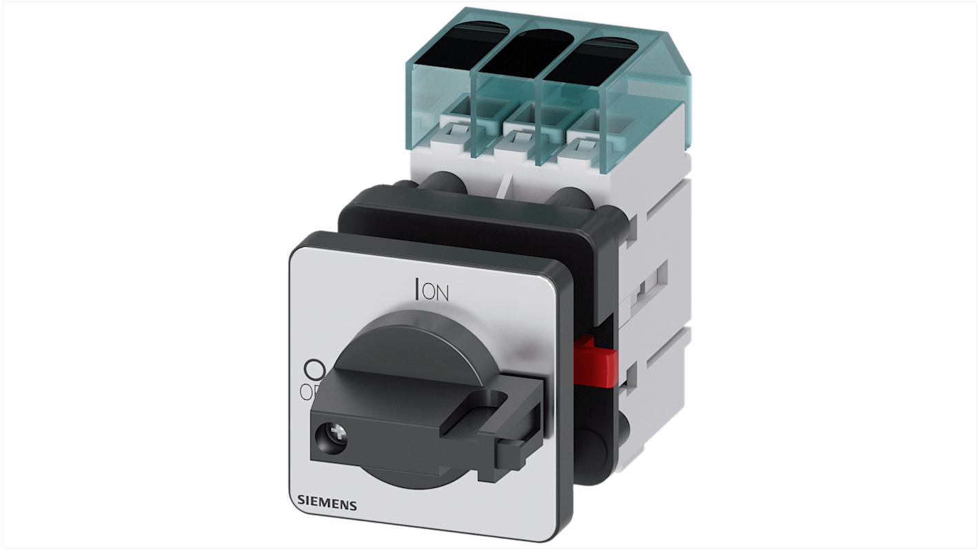 Sezionatore interruttore Siemens 3LD3050-0TK11, 3 poli, corrente 16A, fusibile RK5, grado di protezione IP40.