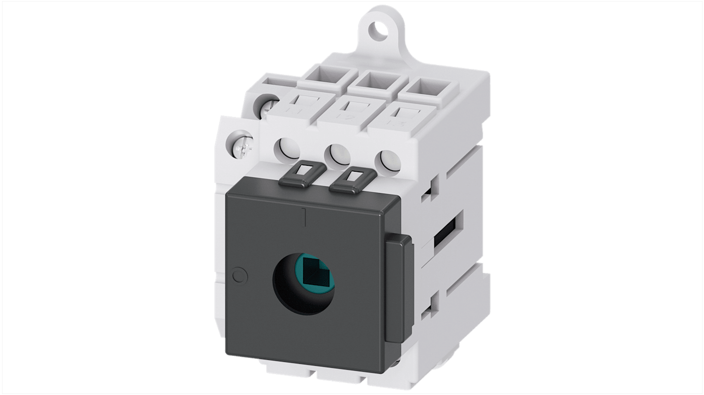 Sezionatore interruttore fusibile Siemens 3LD3110-1TK05, 3 poli, 25A, fusibile RK5, grado di protezione IP40.