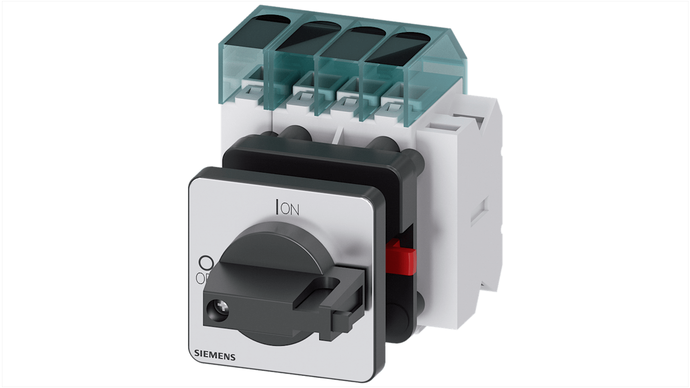 Sezionatore interruttore Siemens SENTRON 3LD3150-1TL11, 4 poli, 25A, IP40, temperatura operativa -25 a 55 gradi.