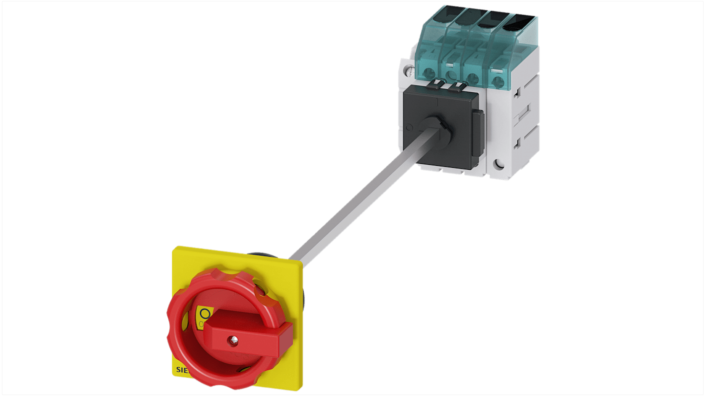 Sezionatore interruttore fusibile Siemens 3LD3248-1TL53, 4 poli, corrente 32A, fusibile RK5, grado di protezione IP40.