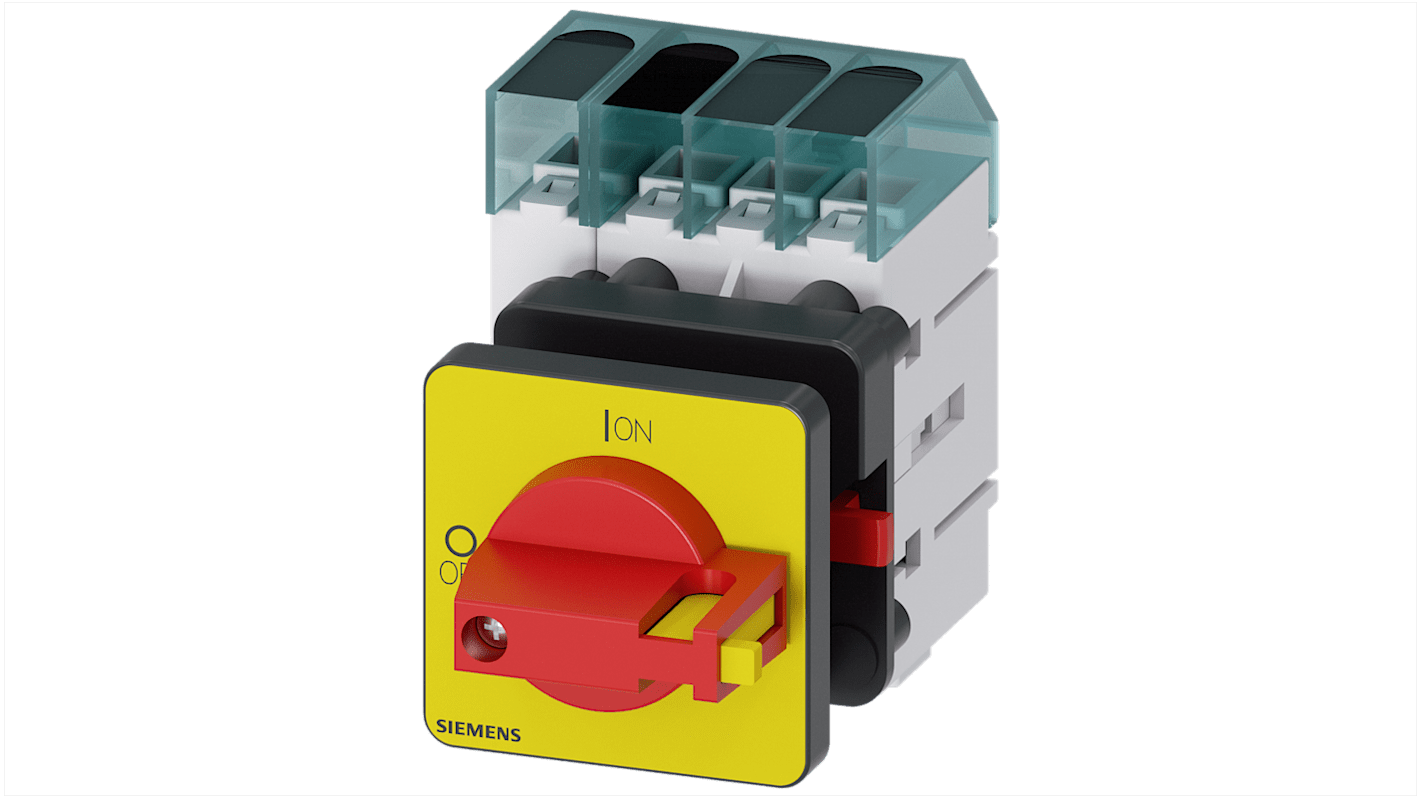 Sezionatore interruttore Siemens SENTRON 3LD3250-0TL13, 4 poli, 32A, IP40, temperatura operativa -25 a 55 gradi.