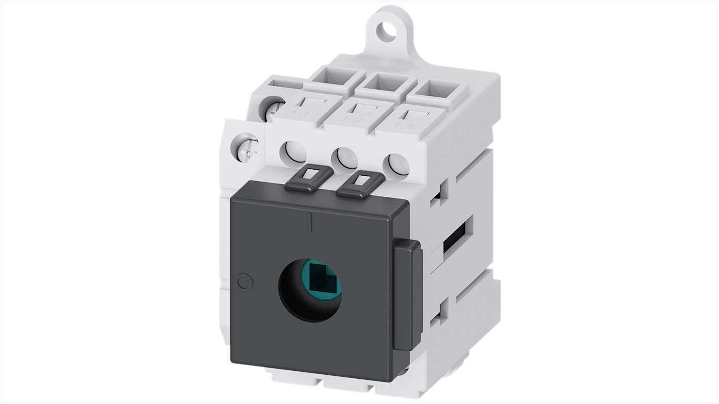 Sezionatore interruttore Siemens 3LD3310-1TK05, 3 poli, 40A, fusibile RK5, IP40, temperatura operativa -25 a 55 gradi.