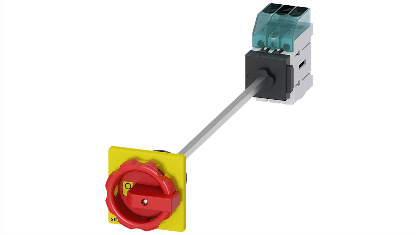 Sezionatore interruttore fusibile Siemens 3LD3348-0TK53, 3 poli, 40A, fusibile RK5, IP40, temperatura -25 a 55°C.