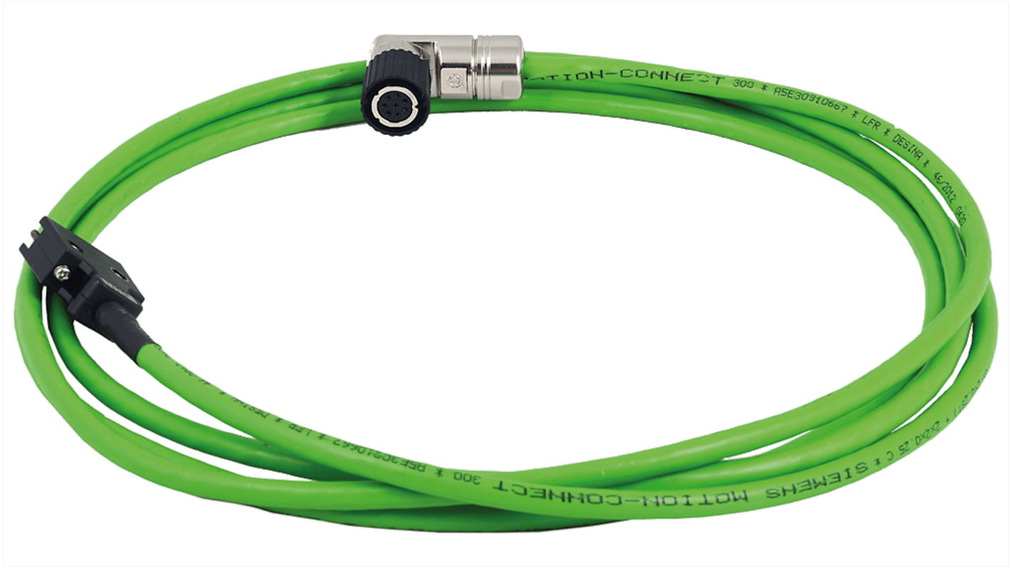 Cavo encoder incrementale Siemens 6FX3002-2DB10-1BF0 per SINAMICS V90, 20m, IP65, PVC, -25 °C a 80 °C.