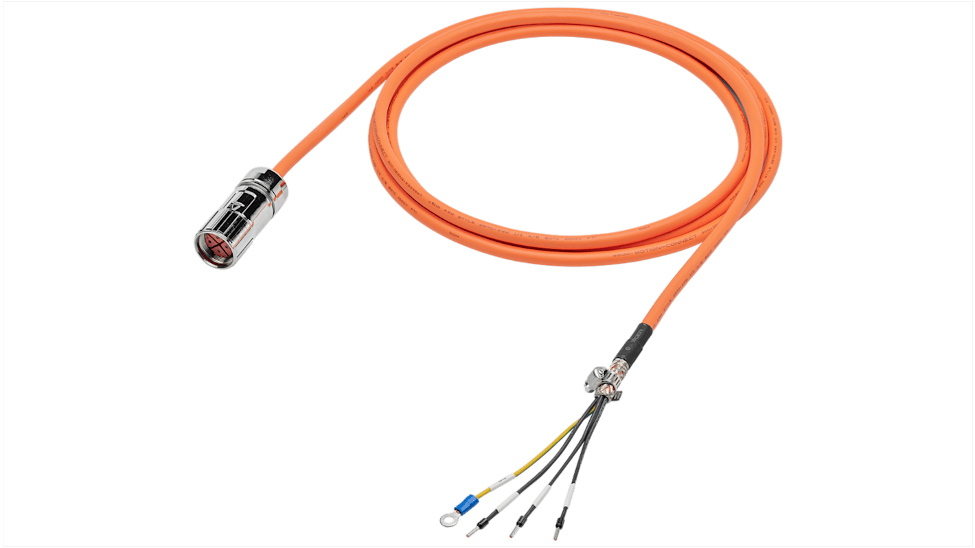 Cavo di alimentazione Siemens 6FX3002-5CK32-1CA0 per SINAMICS V90, 4 conduttori, lunghezza 20m, grado di protezione IP65.