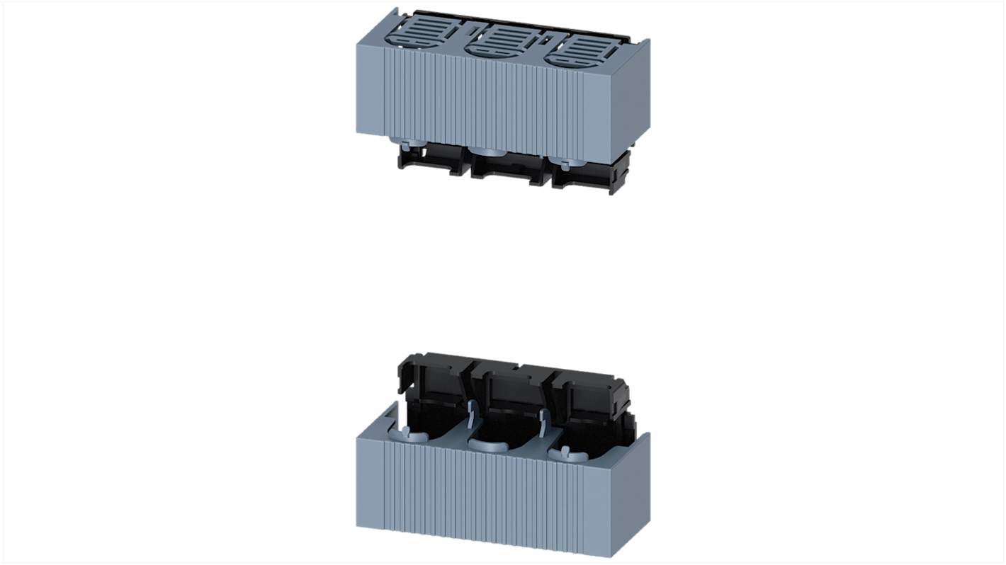 Coperchio di collegamento Siemens 3NP1933-1CD00 per sezionatore fusibile, montaggio a pavimento, misura NH00, protezione REACH-around.