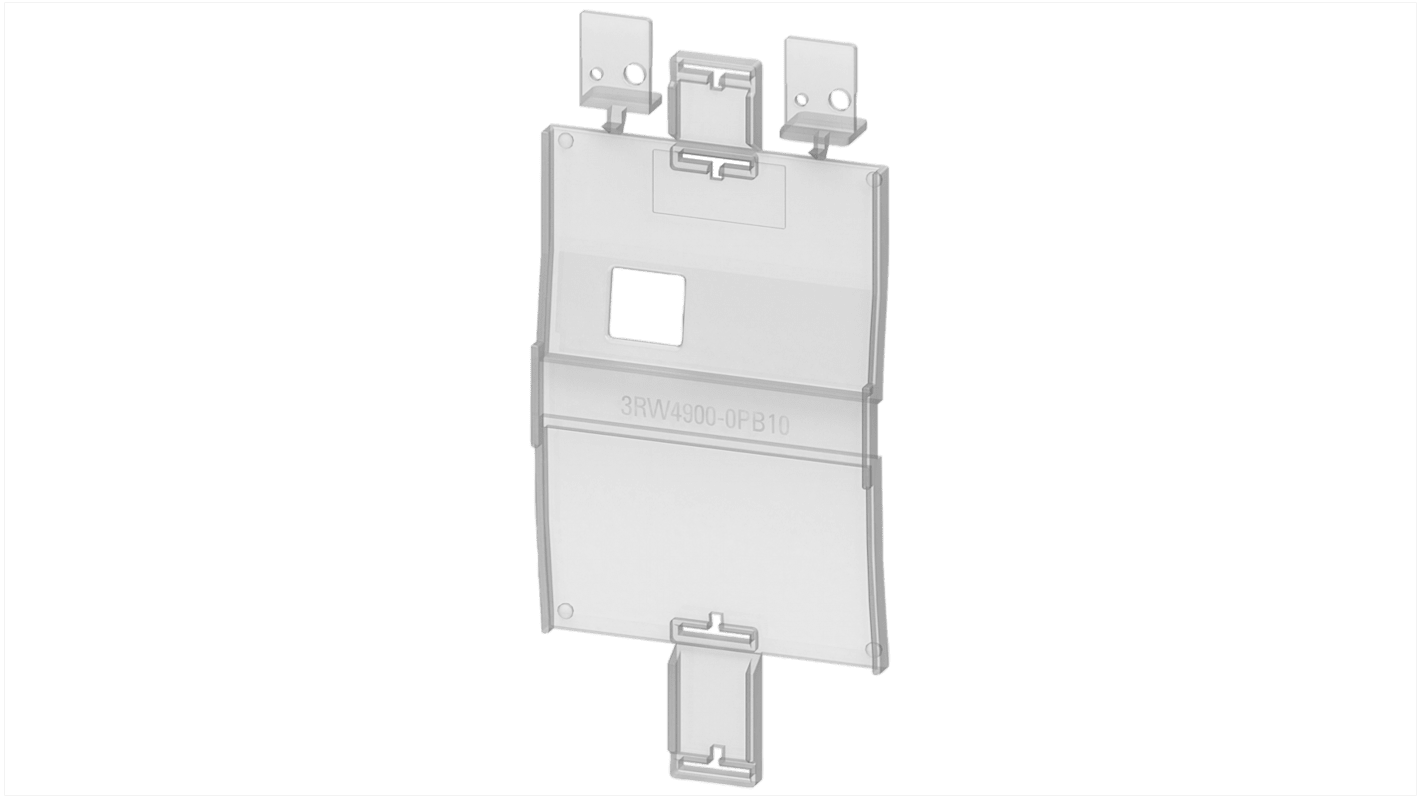 Coperchio di tenuta Siemens 3RW4900-0PB10 per motorino di avviamento Sirius soft, grado di protezione IP20, conforme a IEC 60529.