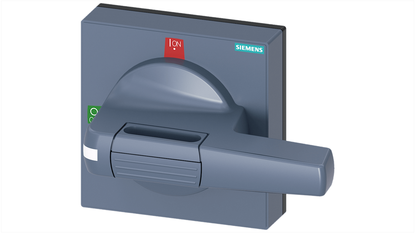 Manopola rotante Siemens 8UD1841-2AF01, grigia, per 3KD e 3KF, dimensioni 100 x 100 mm, grado di protezione IP65.