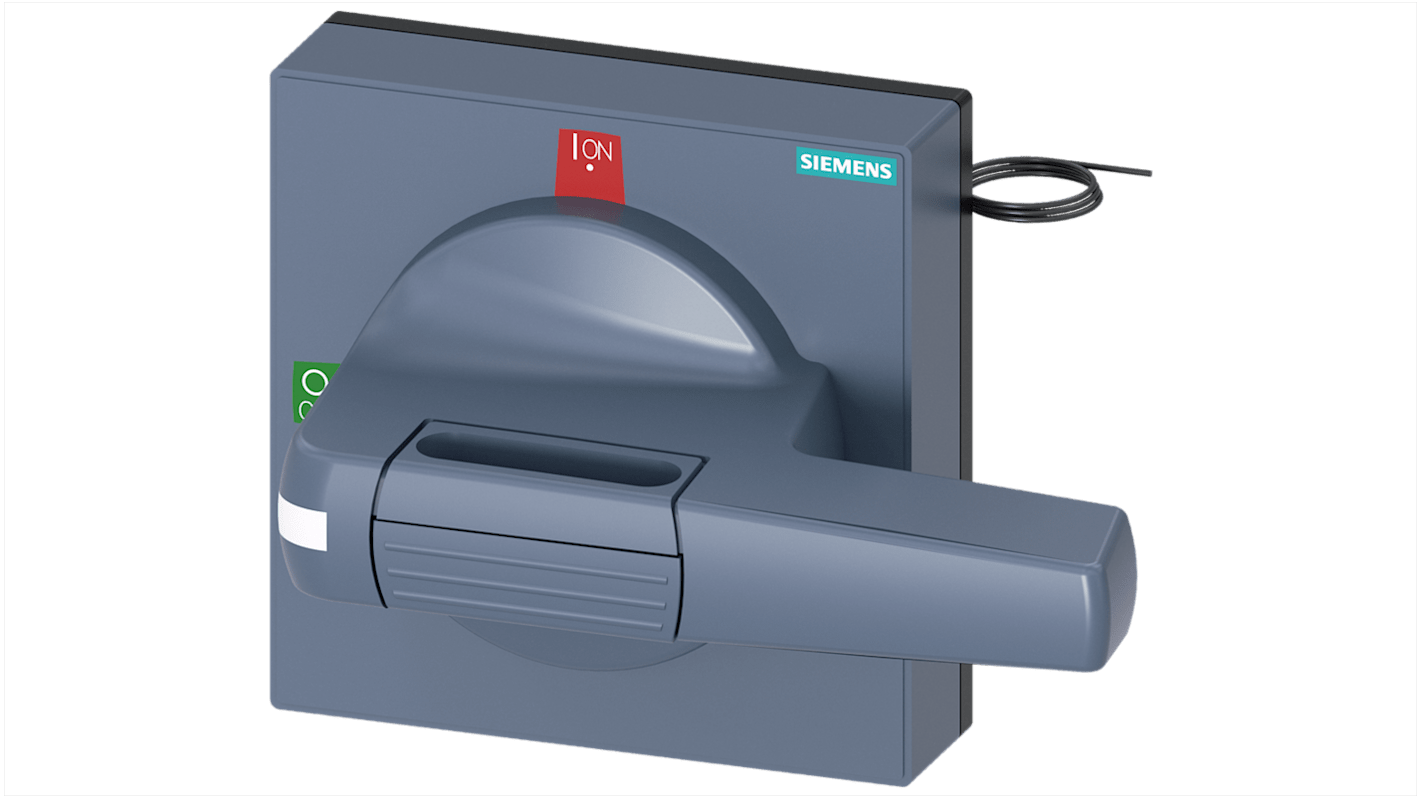 Manopola rotante Siemens 8UD1841-2CD01, grigio, per 3KD e 3KF, dimensioni 100 x 100 mm, grado di protezione IP65.