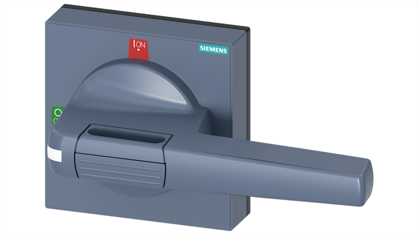 Manopola rotante Siemens 8UD1851-3AD01, grigia, IP65, compatibile con 3KD e 3KF misura 4, dimensioni 100mm, impugnatura 140mm.
