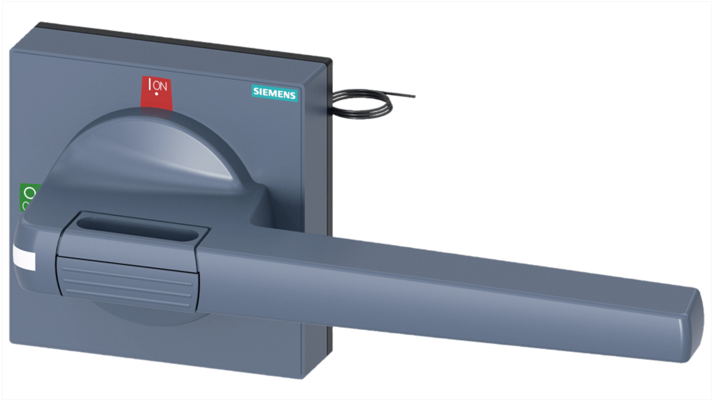 Manopola rotante Siemens 8UD1861-4CD01, grigia, per 3KD e 3KF, lunghezza 200 mm, grado di protezione IP65, impugnatura ergonomica.