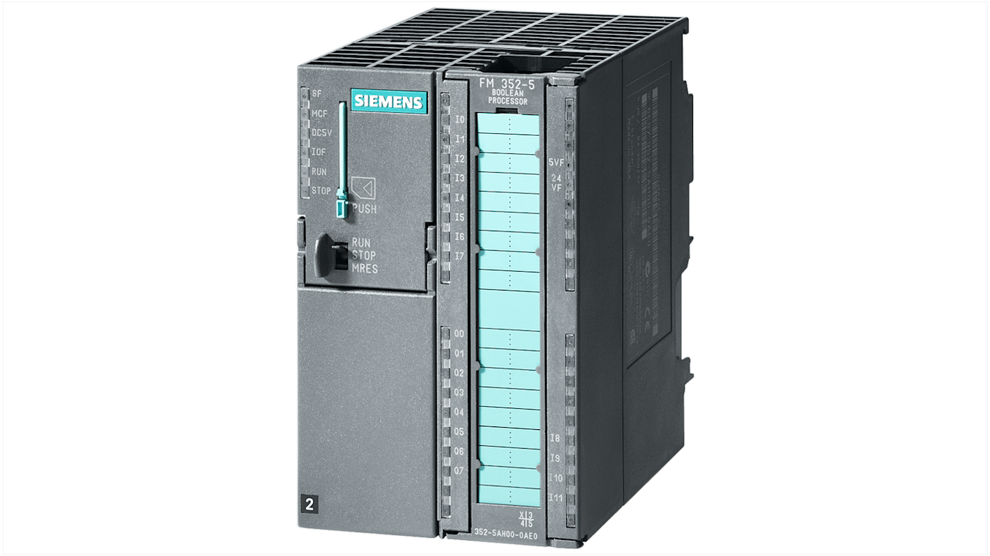 Modulo di espansione Siemens 6ES7352-5AH11-0AE0 per PLC SIMATIC S7-300, con 12 ingressi e 8 uscite digitali.