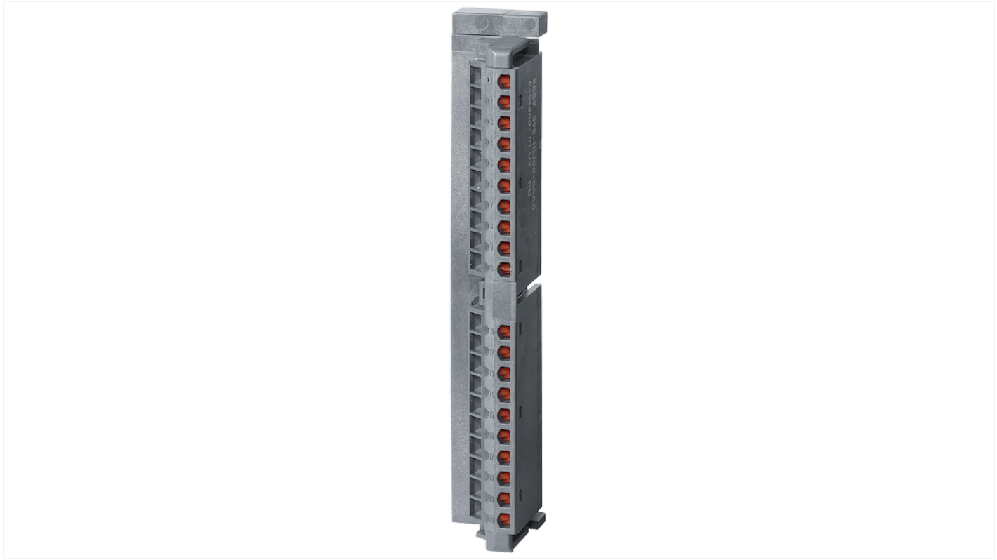 Connettore anteriore Siemens 6ES7392-1BJ00-1AB0 per moduli di segnale SIMATIC S7-300, 20 poli, confezione da 100 unità.