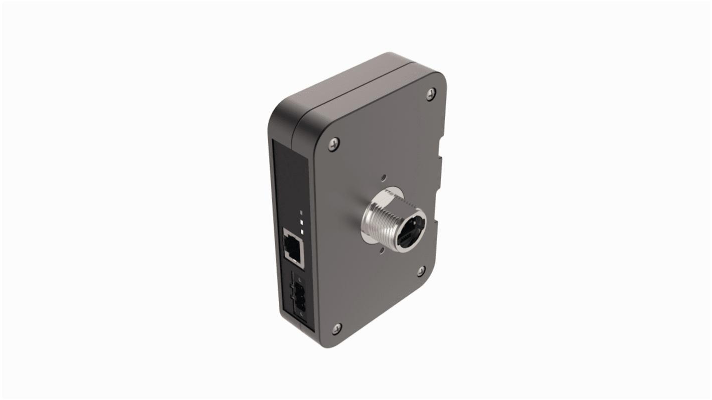 Zoccolo relè Turck PSU20-POE-36W02 per HMI e PLC TXF700, potenza PoE 36 W, montaggio su guida DIN, connettore M22, protezione cortocircuiti.