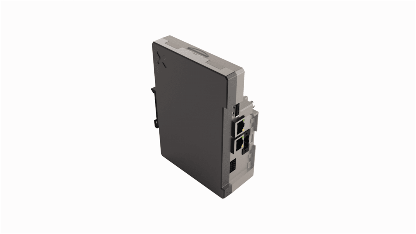 Gateway IoT Turck TX700S-P3WV01, PLC CODESYS V3 su guida DIN, 4GB, 2 porte Ethernet, interfaccia seriale e USB.
