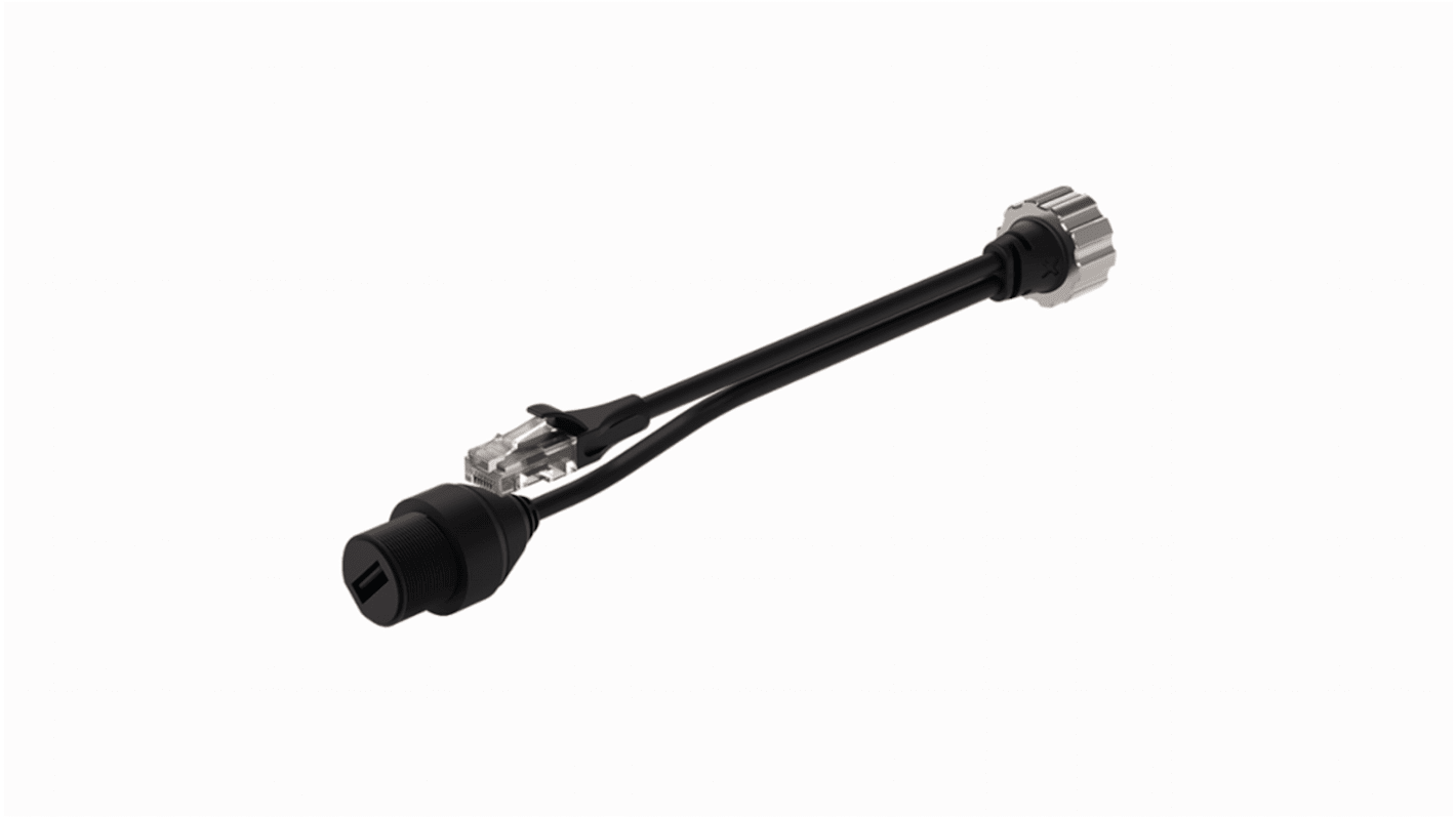 Cavo Turck TXF-M22G-RJ45-5M-USB-1M, collegamento PoE da M22 a RJ45, lunghezza 5 m, con presa USB di 1 m, per HMI e PLC TXF700.