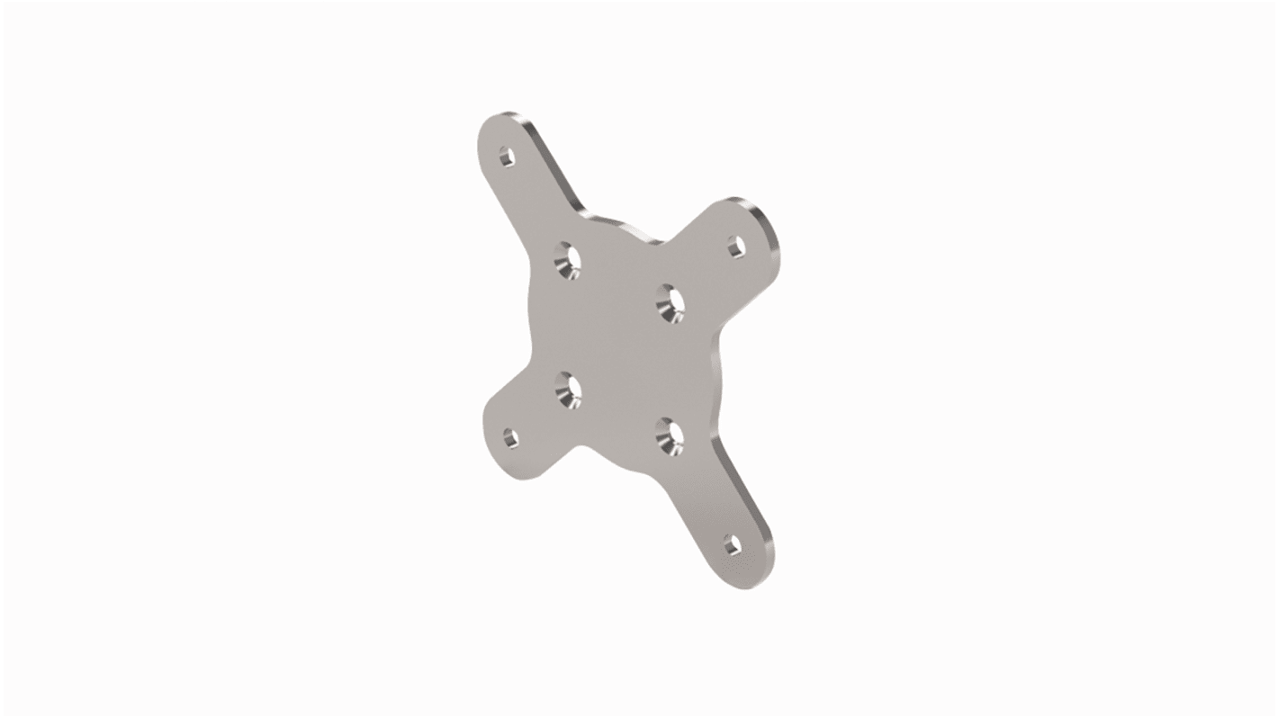 Piastra anteriore Turck TXF-MV-02 per HMI e PLC TXF700, dimensioni 96,5 x 96,5 mm, con 4 fori di montaggio da 5,5 mm.