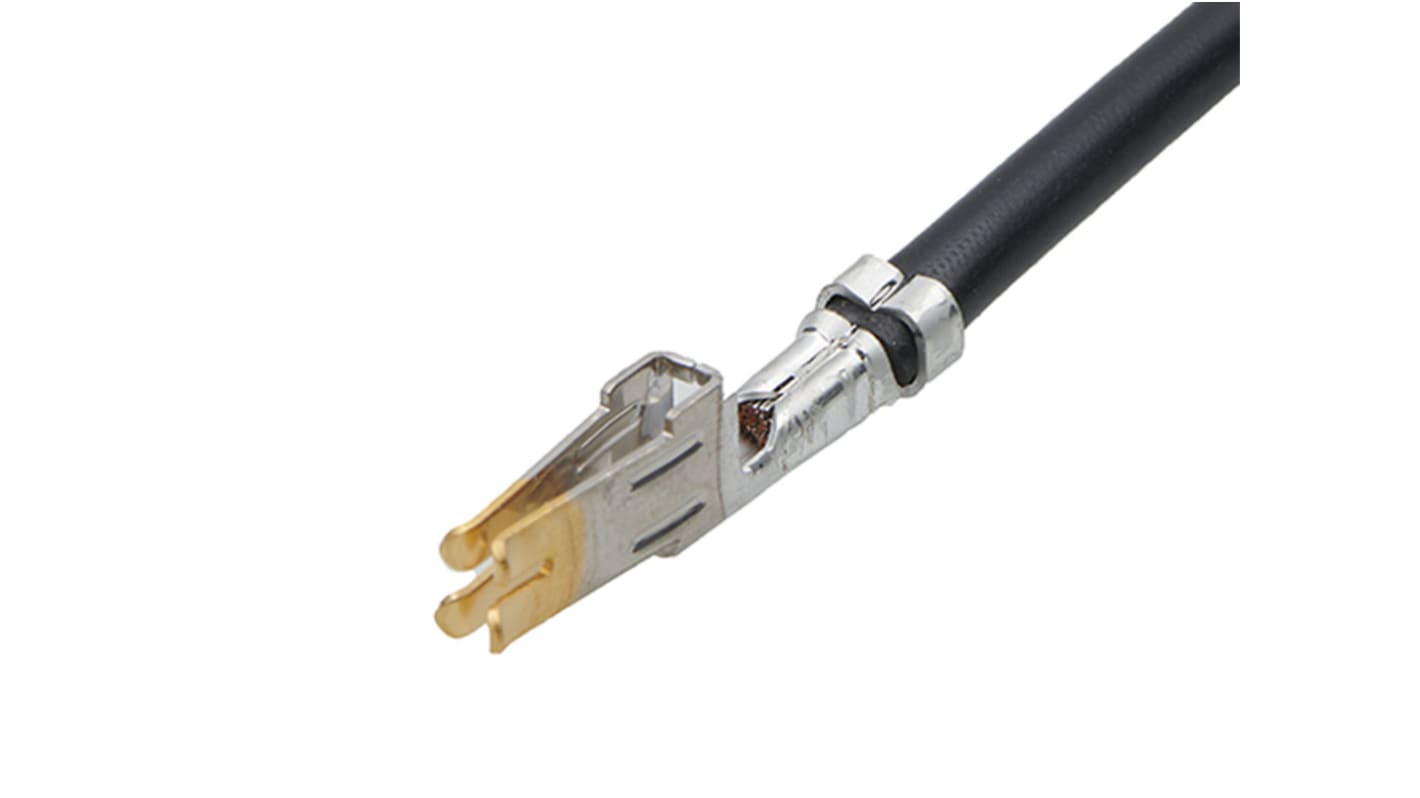 Conduttore pre-crimpato Molex Mini-Fit Sr, femmina a femmina, 225 mm, 8 AWG, placcato oro, colore nero.