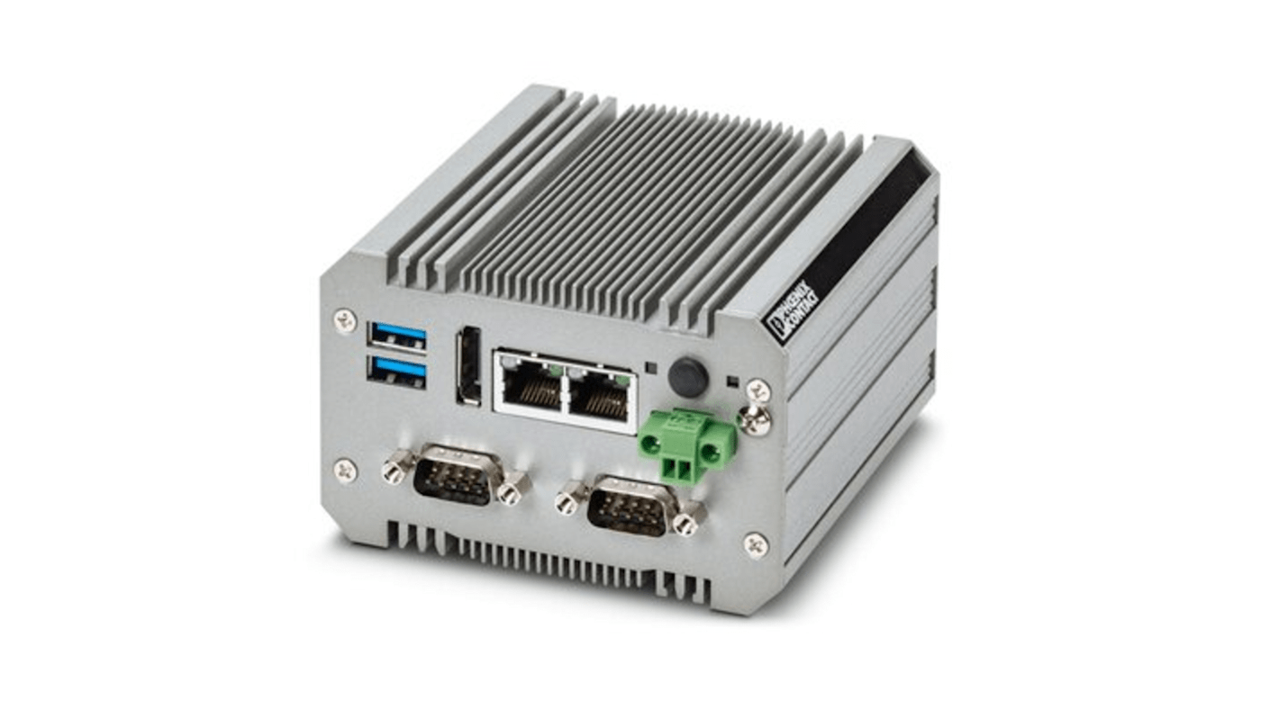 CPU PLC Phoenix Contact 1141843, processore Intel Celeron N3350, montaggio su guida DIN, grado di protezione IP30.