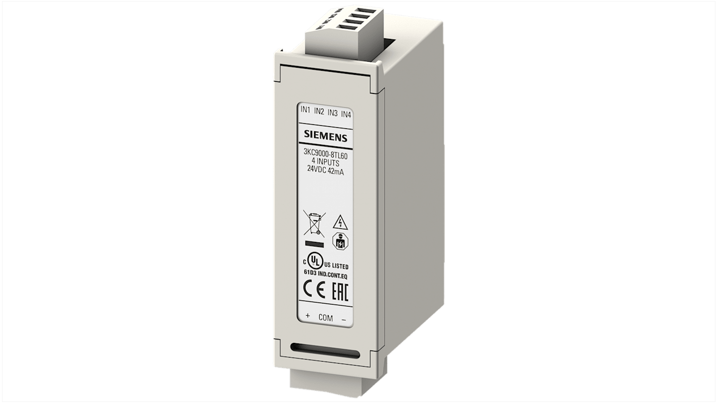 Sezionatore portafusibili Siemens Sentron 3KC9000-8TL60, robusto e adatto per applicazioni industriali, con 4 ingressi digitali.