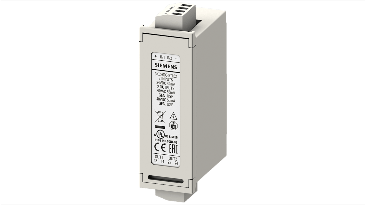 Sezionatore portafusibili Siemens Sentron 3KC9, modello 3KC9000-8TL62, con relè 2DO e compatibilità ATC6.